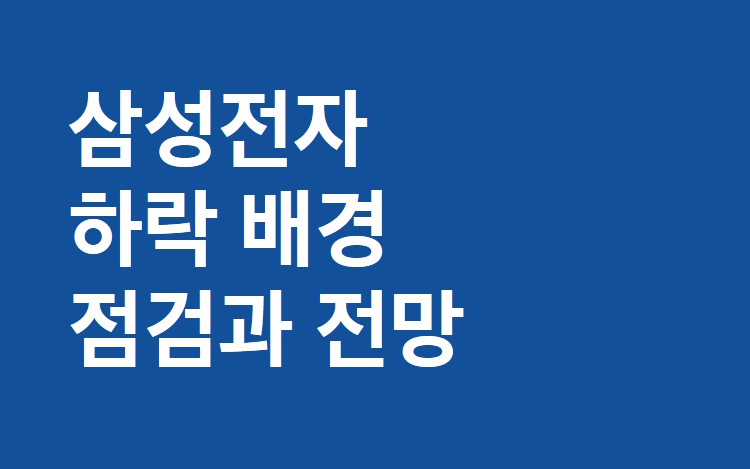 [긴급대응] 삼성전자 하락 배경 점검과 전망